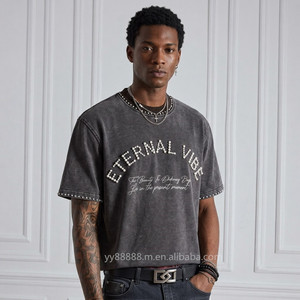 T-shirt OEM Personalizzata in Cotone da Uomo, Magliette Personalizzate UE, T-shirt Bling Personalizzata, T-shirt di Lusso in Cotone, T-shirt Neutra - Product Image 1