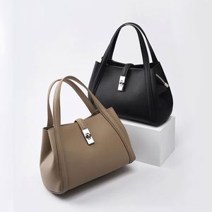 Sac seau structuré Asuwish Quiet Luxury en <span class=keywords><strong>cuir</strong></span> pleine fleur pour femme, sac à main de créateur léger avec fermeture éclair, imperméable, Guangzhou - Product Image 2