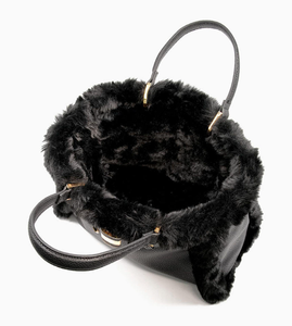 Bolso de Mano Personalizado de Moda para Mujer, Primavera, Cuero PU y Peluche, Bolso de Gran Capacidad, Bolso de Hombro - Product Image 6