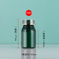 Bouteilles et pots en plastique PET de 100 ml, 130 ml, 160 ml pour médicaments et capsules, avec bouchon à vis, impression sérigraphique, couleur personnalisée, vente OEM/ODM