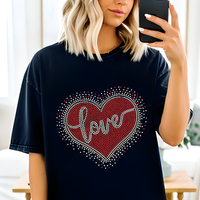 Transferts thermiques en strass à motif Football Love, les plus vendus pour les t-shirts