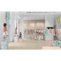 Idées de décoration personnalisées LUX, décoration charmante, présentoir pour enfants, vêtements pour enfants, magasin de vêtements pour bébés, design d'intérieur