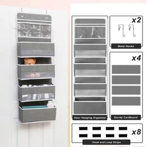 Organizador de Pared Plegable, Resistente, Sostenible, Multifuncional, Impermeable, de PVC, de 4 Niveles, con Gancho para Puerta, Transparente, Grande - Product Image 5