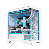 AntarcChill MATX Custom Computer Case Design PC Case Dual Chamber Case PC Gaming Wholess 2024 Full View Desktop Cabinet