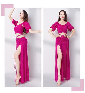 Nuevo y Elegante Conjunto <span class=keywords><strong>de</strong></span> Disfraces <span class=keywords><strong>de</strong></span> Danza del Vientre Egipcio Oriental con Falda Sexy <span class=keywords><strong>de</strong></span> Cintura Hueca para Espectáculos - Product Image 2