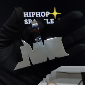 Custom Pendant Iced Out Moissanite Diamond Charm 925 Sterling Silver Hip Hop Style <b>Name</b> Jewelry Luxury <b>Chain</b> Pendant - Product Image 2