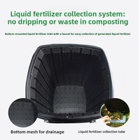 Tempat Sampah Kompos Aerobik Berinsulasi Plastik Rumah Tangga untuk Sampah Makanan, Kebun & Halaman, Penggunaan Luar Ruangan