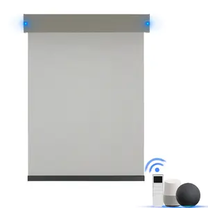 Persianas Electrica Interior, Wifi Google Control Smart Motorized Blackout Window Roller Screen Blinds Shades with Alexa