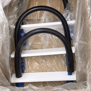 M10 thép không gỉ 316 U BOLT + 4pcs Hex Nuts + gắn tấm (PTFE Pad Trắng colour) + cao su Tay áo (màu đen) - Product Image 5