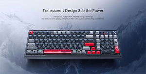 Ban đầu redmagic gk001j 3 chế độ cơ khí không dây 100 phím QS BR RGB ánh sáng bạc/đen chơi Game bàn phím - Product Image 4