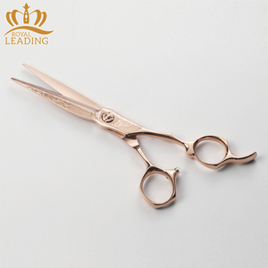 Tijeras profesionales de peluquero para zurdos, de oro rosa, para cortar el pelo - Product Image 4