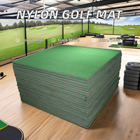 Tapis de golf 3 couches en nylon, style sport, pour entraînement de swing, qualité commerciale, gazon synthétique, 150*150CM