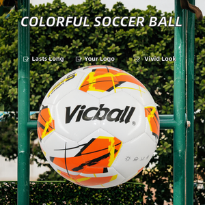 Balones de Fútbol Vicball de 32 Paneles de PU, Tamaño 5, Económicos, Coloridos, Cosidos a Máquina, con Impresión Personalizada - Product Image 2