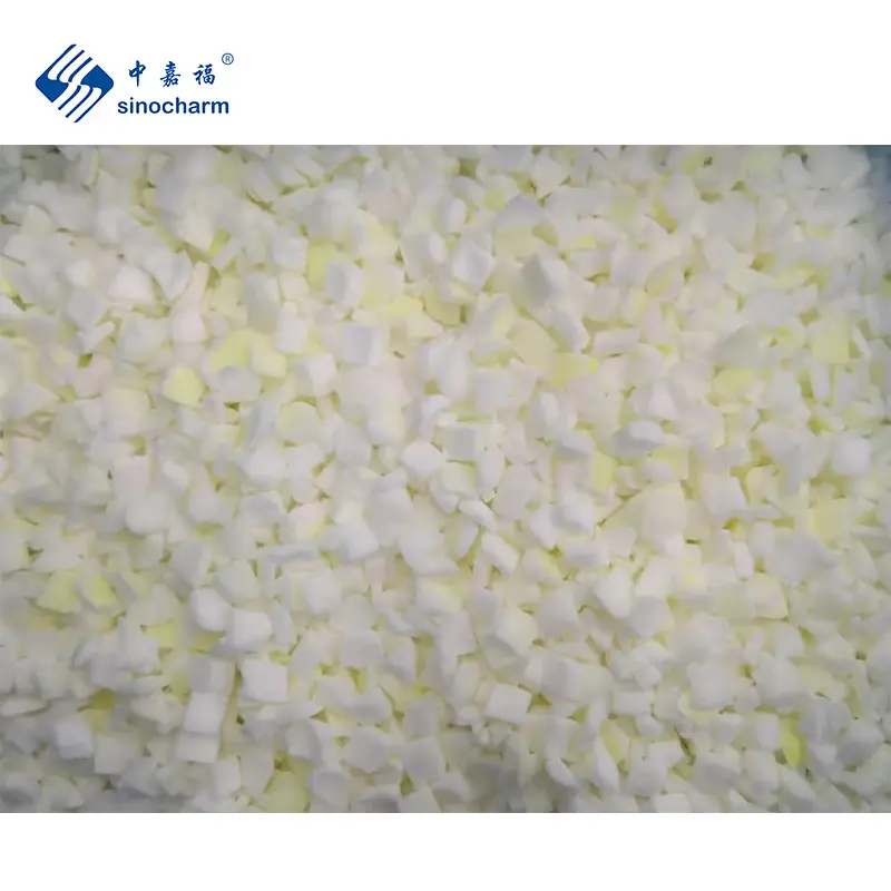 Sinocharm高品質BRC-A認定10 * 10mmIQFタマネギ輸出卸売価格冷凍さいの目に切ったタマネギ容器