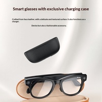 Nouvelles lunettes intelligentes M02 avec traduction IA, caméra 8MP, étui à chargement inversé, connectivité Wi-Fi, lentilles de reconnaissance d'image/d'objet