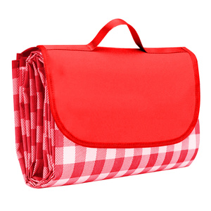 Bán Buôn Thêm Lớn Xách Tay Có Thể Gập Lại Ngoài Trời Dã Ngoại Chăn Mat Gấp-up Màu Xanh Lá Cây Sọc Với Biểu Tượng Tùy Chỉnh Cho Cắm Trại Bãi Biển Sử Dụng - Product Image 2