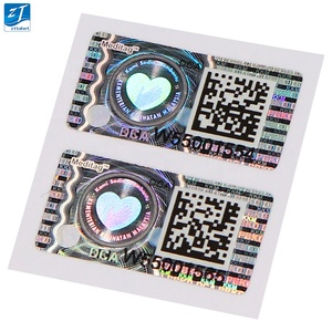 Custom Persobalised clear Pvc Print Die Reusable Holographic Authenticity Sticker clear <strong>holo</strong> Stickers clear Qr Code Stickers