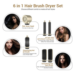 Jaysunny Chất Lượng 2025 Hot Không Khí Ion Máy Sấy Tóc Khô Styler Tóc Đa Styler 6 8 Trong 1 Với Hộp Da Trường Hợp Máy Sấy - Product Image 3