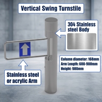 Tourniquet pivotant entièrement automatique en acier inoxydable 304, à courant continu, anti-pincement et anti-collision, pour station de métro, directement de l'usine