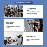 Kiosque d'impression et de numérisation de documents A4/A5 à écran tactile interactif Android à double écran autoportant avec lecteur RFID