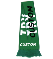 Großhandel Custom Scarf Designer Winter Polyester Voll farbig bedruckte Schals Club Soccer Football Fan Schal mit Custom Logo