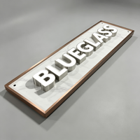 Boîte à lumière LED en métal, lettres en acier inoxydable, lettres RGB
