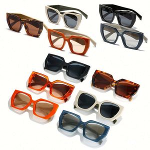 Nouvelles Lunettes de Soleil Femme 2022 Rétro Contraste de Couleurs, Monture Oversize Œil de Chat, Protection UV400, Forme Polygone Carrée - Product Image 4