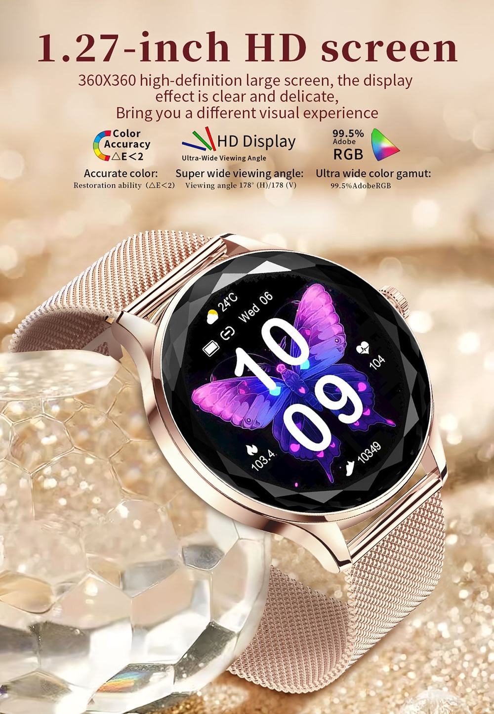 Fashion Elegant NX23 Pro Smart Watch IP68 Waterproof