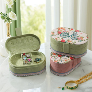 Customized Velvet <strong>Jewelry</strong> Organizer case Bracelet Necklace Ring <strong>Boxes</strong> Small Mini Travel Portable Velvet <strong>Jewelry</strong> Box - Product Image 1