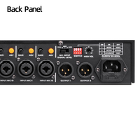 Suppresseur de rétroaction numérique professionnel à 12 canaux, processeur audio adaptatif anti-hurlement PX-6200A avec écran couleur noir