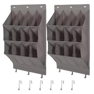 Grey 12-Pocket Over the Door <b>Shoe</b> Hanging Organizer Hanging <b>Shoe</b> Organizer Wall <b>Shoe</b> Storage Organizer - Product Image 1