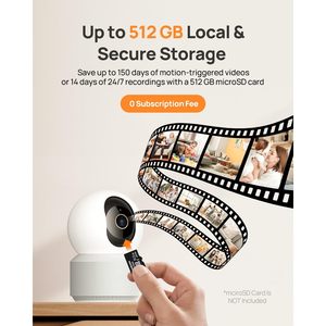กล้องวงจรปิด Anona Pano 4K UHD สำหรับภายในบ้าน ดูแลสัตว์เลี้ยงและเด็ก หมุนได้ 360 องศา รองรับ Wi-Fi 6 แบบ Dual Band - Product Image 6