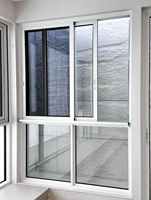 Fenêtres UPVC coulissantes résistantes aux chocs Fenêtre coulissante de sous-sol en vinyle à double vitrage Fenêtre en PVC insonorisée