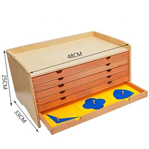 Usine directe vente personnalisée pas cher maternelle géométrique en bois armoire montessori jouets figure panneau pour enfants - Product Image 2