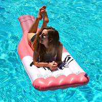 Matelas gonflable en forme de bouteille de vin, flotteur de piscine