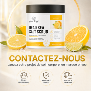 Exfoliante Mineral con Logotipo Personalizado, Refrescante, Radiante, para Piel Opaca, Sal del Mar Muerto, Aceite de Jojoba, para Todo Tipo de Piel, Exfoliante Cítrico con Sal del Mar Muerto - Product Image 5