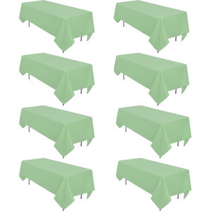 Mantel de poliéster 100% verde salvia, redondo, rectangular, cuadrado, barato, al por mayor, para bodas, fiestas y exteriores - Product Image 1