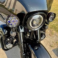 Phare et projecteur de moto JPAD J7H pour la conduite, feux de brouillard, faisceau haut/bas LED à 7 lentilles, remplacement avec garantie d'un an