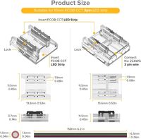 Accessoires Câble d'alimentation IP20 IP67 6mm 8mm 10mm Adaptateur de prise de fil sans soudure 2 3 4 5 Pin Led Strip Light Connector for Led