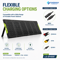 Panneau solaire portable 400W pliable monocristallin ETFE avec connecteur MC4 pour station d'alimentation, camping, camping-car, extérieur