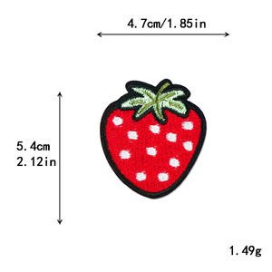 イチゴチェリーパイナップルスイカバナナレモンデザイン刺繍フルーツパッチ子供服 - Product Image 2