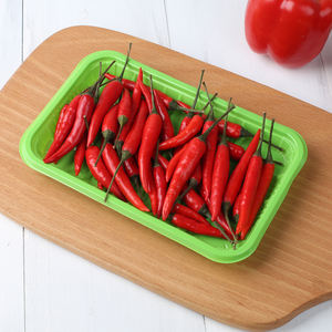 Supermercato congelato cibo fresco nero pp vassoio di carne contenitore supermercato carne verdura imballaggio - Product Image 4