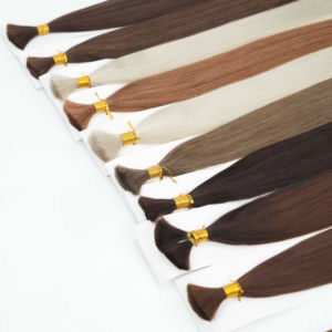 Amygirl 工厂价人发散装 50 克 直发光滑 100%雷米发 大量库存 双拉丝 11A 金发人发接发 - Product Image 2