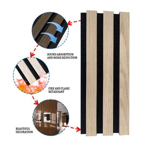 Panneaux acoustiques en bois les plus vendus pour les salles et gymnases Absorption acoustique hautement efficace Réduction du bruit de 80% Design 3D - Product Image 4
