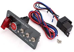 DaierTek Bảng Công Tắc Đánh Lửa Xe Đua Chống Nước Bằng Nhôm DC 12V 24V 4 Công Tắc Bật Tắt Công Tắc Nút Nhấn Khởi Động Động Cơ Cho Xe Hơi - Product Image 2