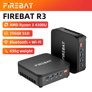 Computadora Compacta Firebat R3 con <span class=keywords><strong>AMD</strong></span> <span class=keywords><strong>Ryzen</strong></span> <span class=keywords><strong>3</strong></span> <span class=keywords><strong>4300U</strong></span>, 8GB y 256GB, Nueva en Caja, Perfecta para Aplicaciones de Estudio, Lista para Enviar, Mini PC - Product Image 2