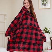 Peignoir à capuche en flanelle 350 g/m² style dessin animé imprimé léopard, personnalisé, avec poches longues, pour automne-hiver