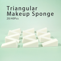 Éponge de maquillage trapézoïdale, souple et rebondissante, pour fond de teint, utilisation humide ou sèche, jetable, pour maquilleurs professionnels, logo OEM
