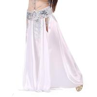 Jupe de danse orientale en polyester/rayonne de style arabe, fendue haute, sexy pour femmes, spectacle de scène