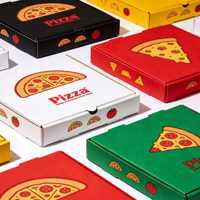 Boîtes à pizza en carton ondulé de qualité alimentaire, 8 mm d'épaisseur, matériaux recyclés, logo imprimé personnalisé, emballage jetable